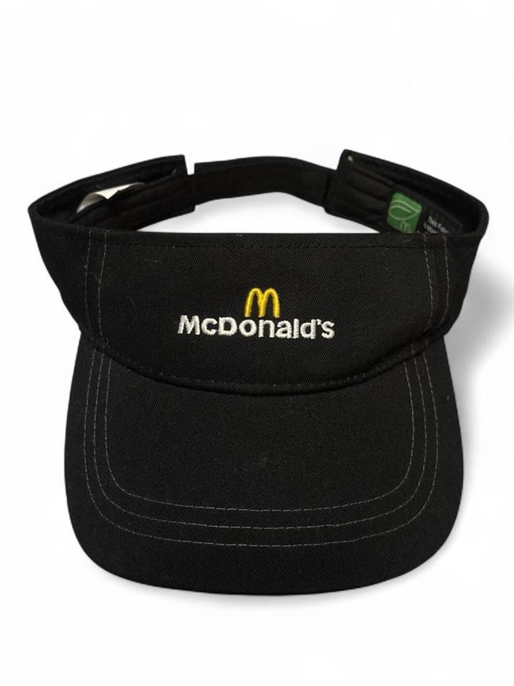 Vintage McDonald’s Crest Brand Employee Visor Hat One Size